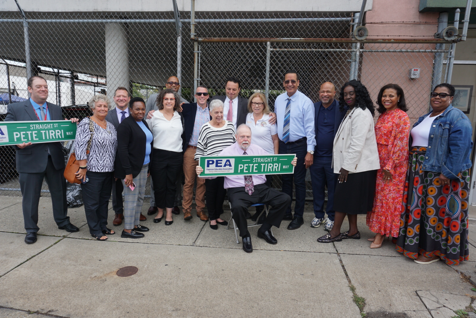 Read more about the article Paterson renames street in honor of former PEA President Peter Tirri 